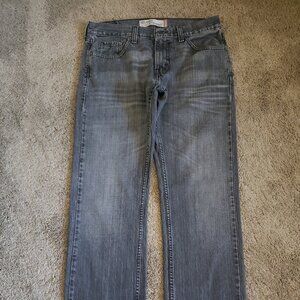 Men's vintage Levis 559 relaxed straight jeans black wash whiskers 30x32